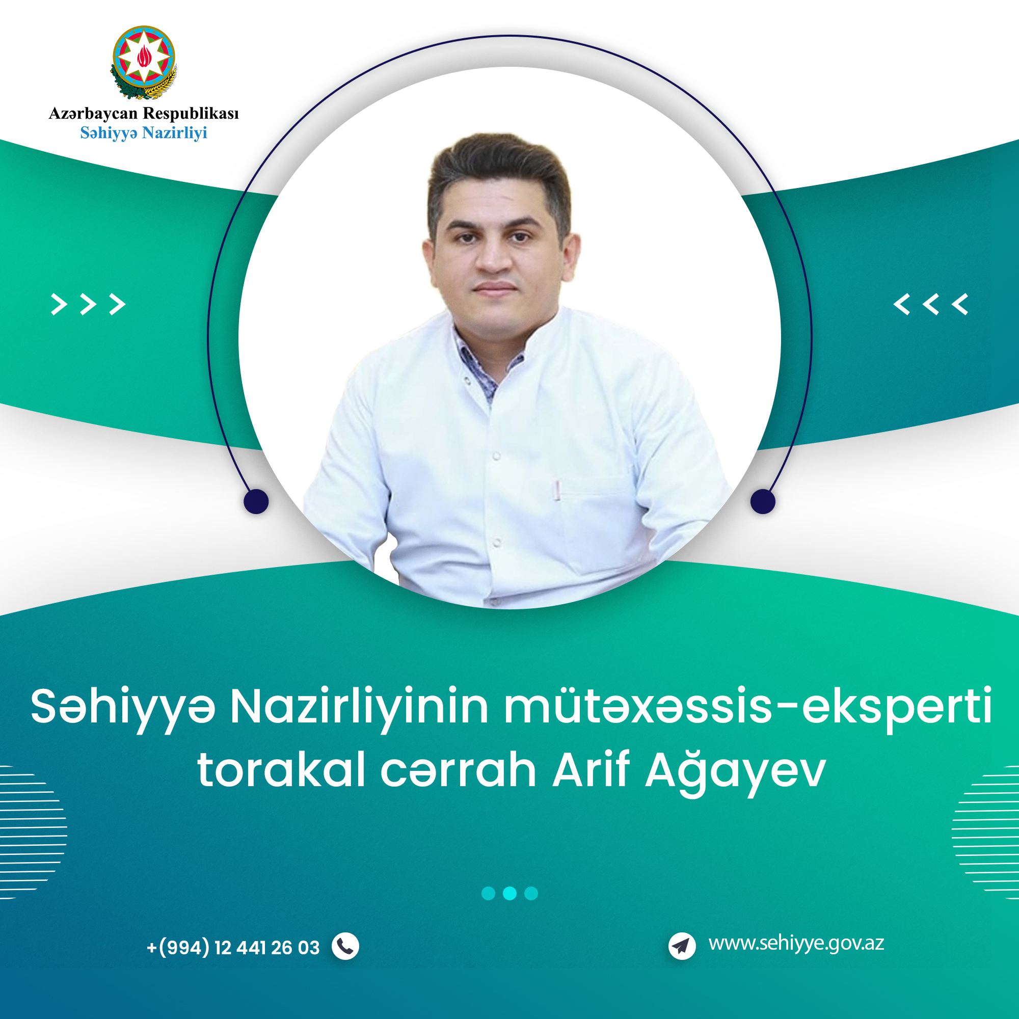 Специалист-эксперт Минздрава Ариф Агаев ответил на вопросы об основных  симптомах плеврита, поступившие в аккаунты министерства в соцсетях