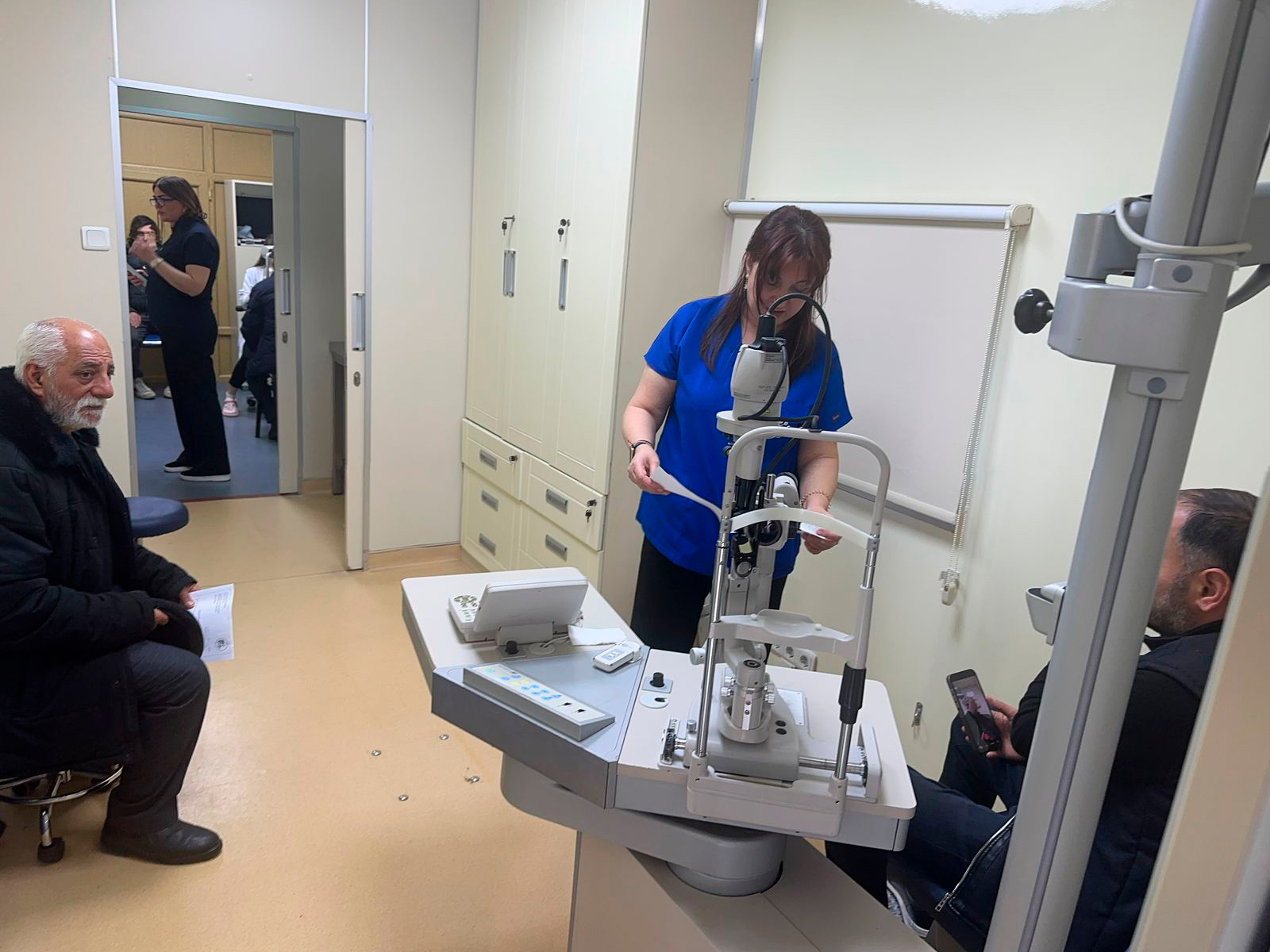 a person in a hospital room